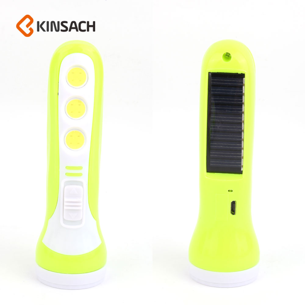 KINSACA星之源 太阳能/安卓Micro USB充电塑料手电筒