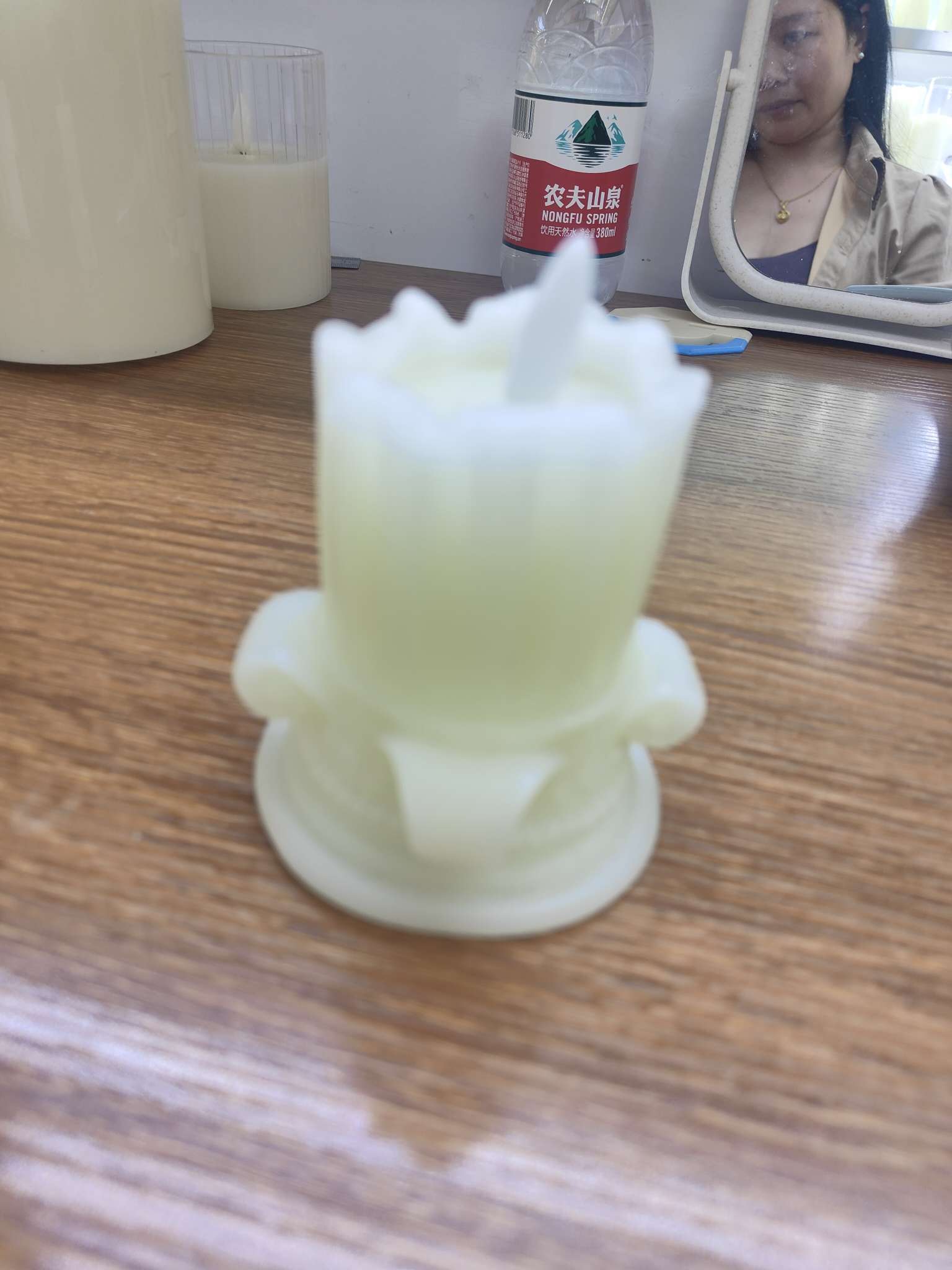 办公室文化气氛布置用品 香薰蜡烛 生日蛋糕白蜡烛 点燃生活的小确幸
