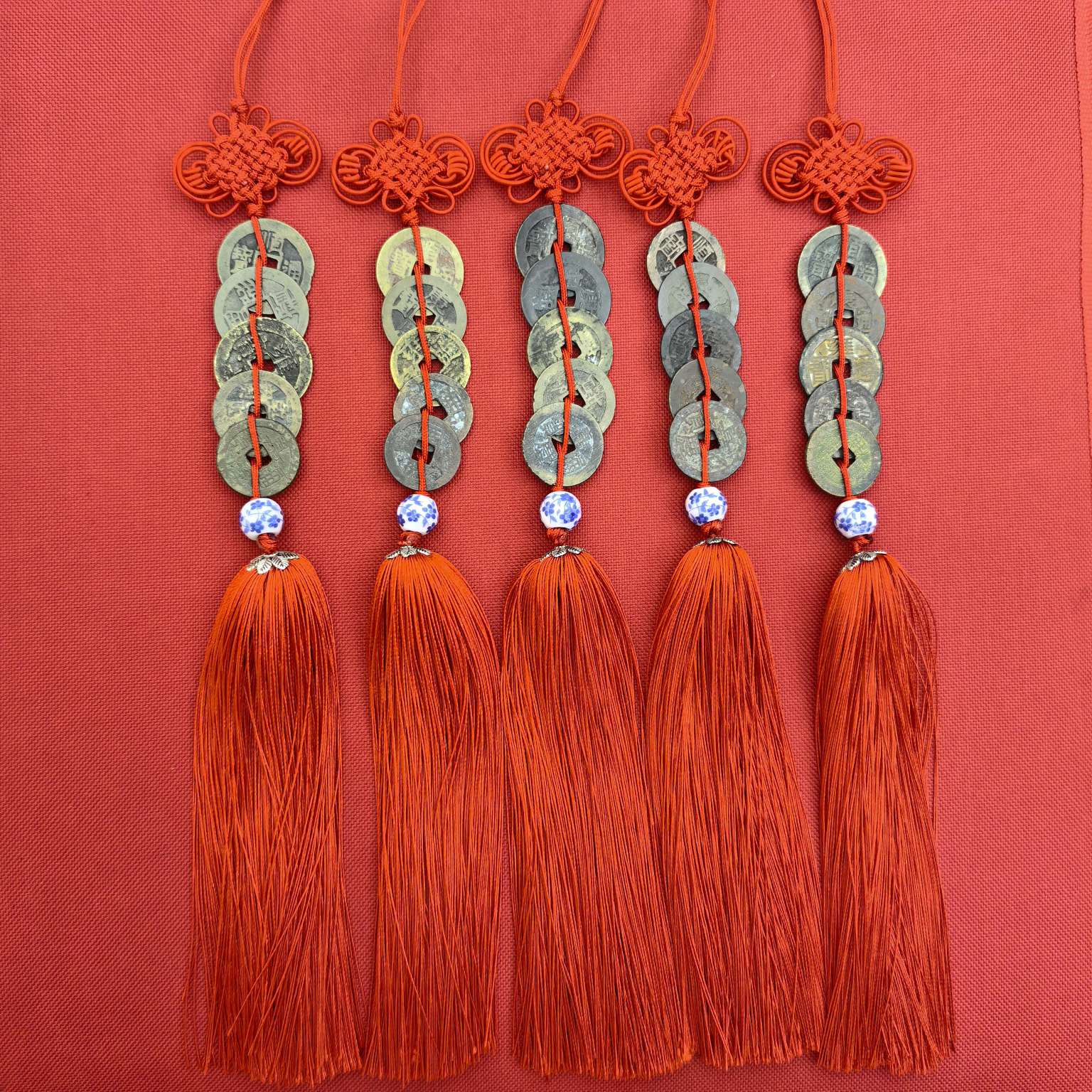 义乌市琳烺工艺品/清朝五帝钱古钱五帝钱挂件五帝串详情图2