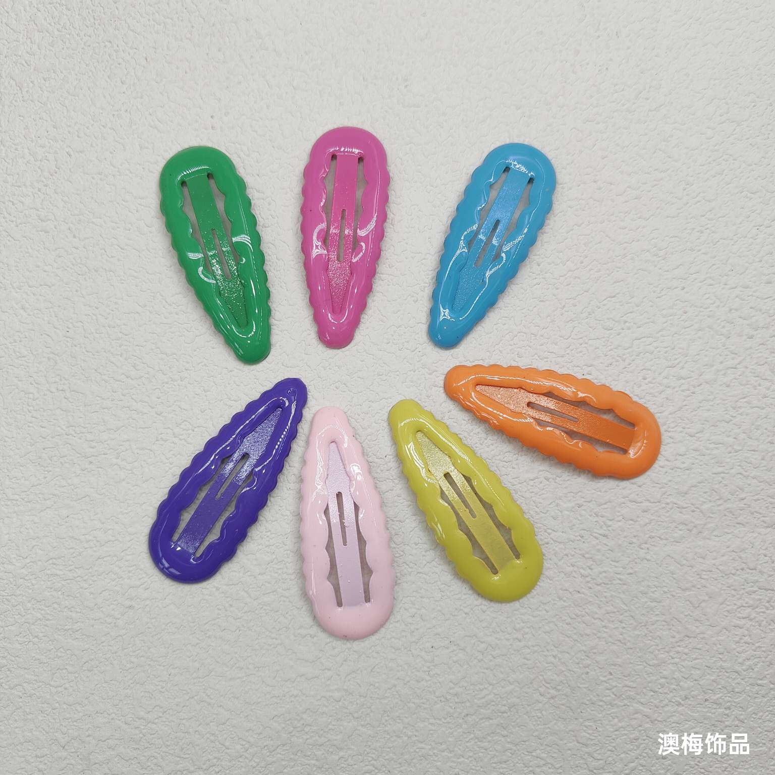 5 cm oil and water drop, lace BB clip, colorful children's hair accessory, hair clip, headwear, ladies' hair accessory