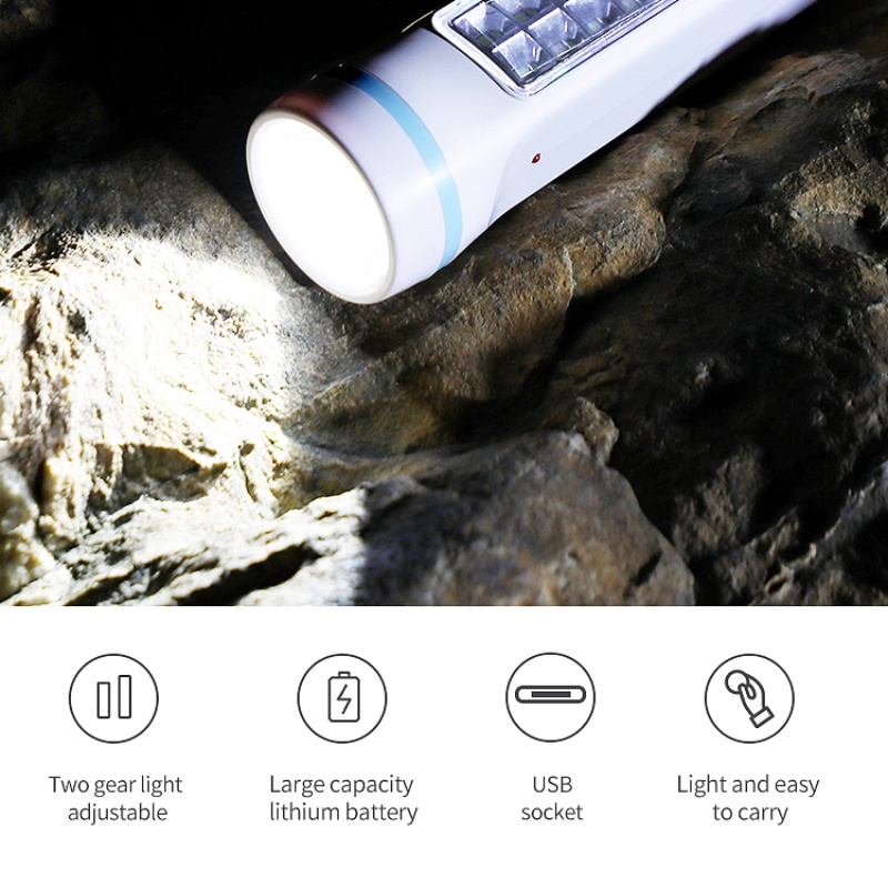 Vidas rechargeable handheld flashlight, hiking outdoor emergency flashlight, flashlight torch Item Picture