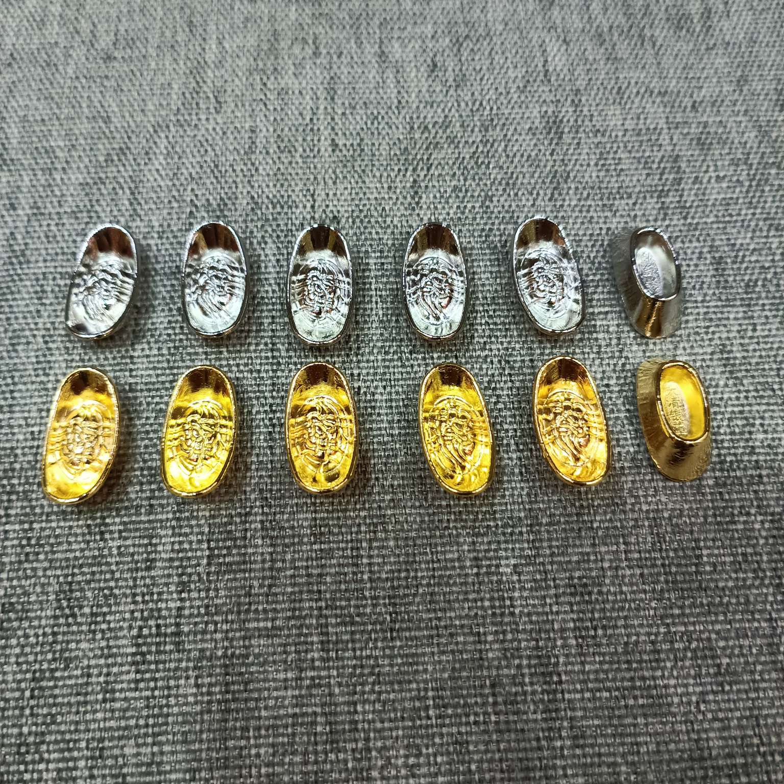 小元宝合金元宝金色亮面元宝2公分小号银元宝银色详情图2