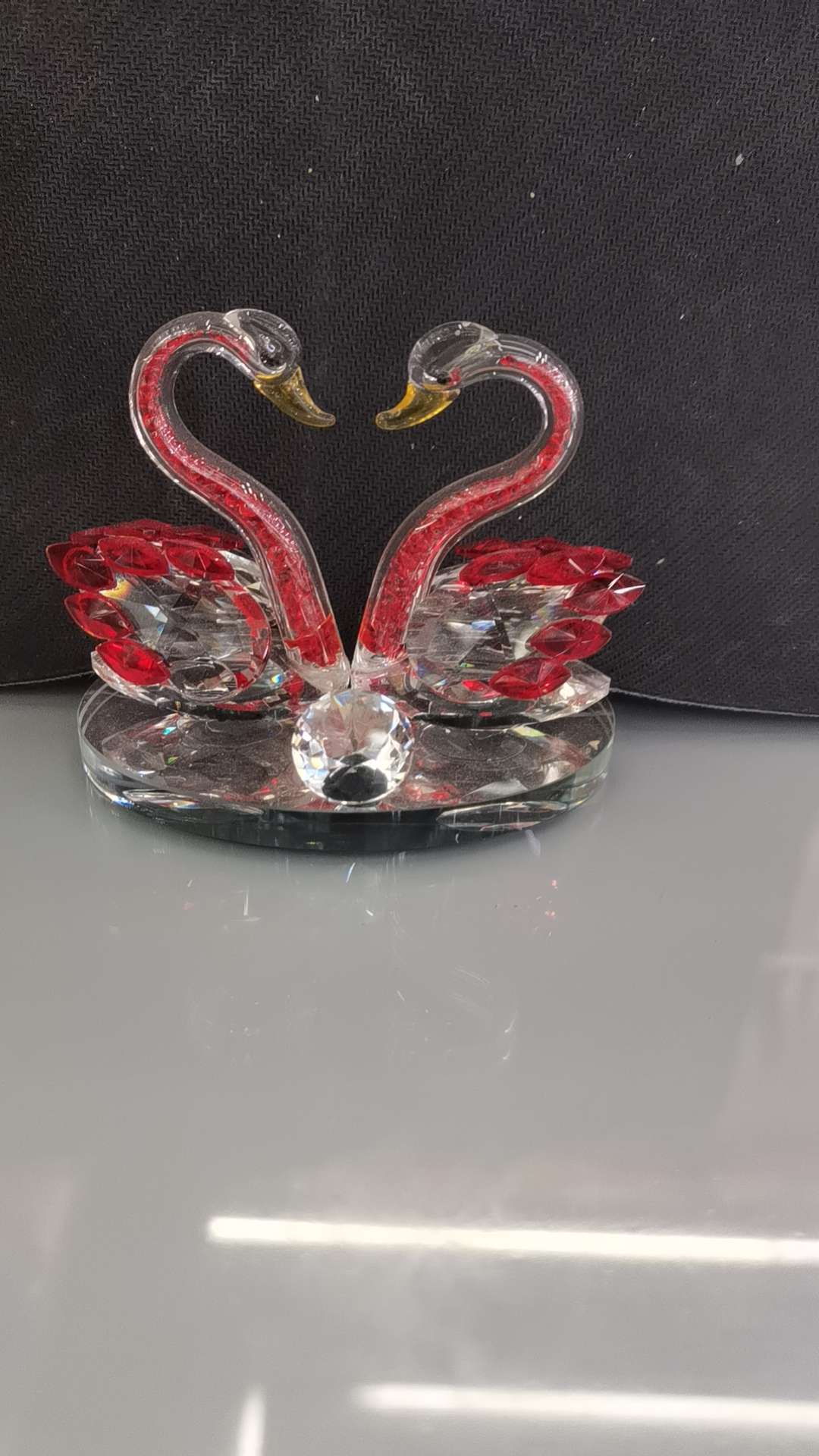 水晶天鹅饰品 精致水晶工艺品 礼品收藏品 水晶玻璃工艺品 璀璨闪耀 精美装饰品详情图1