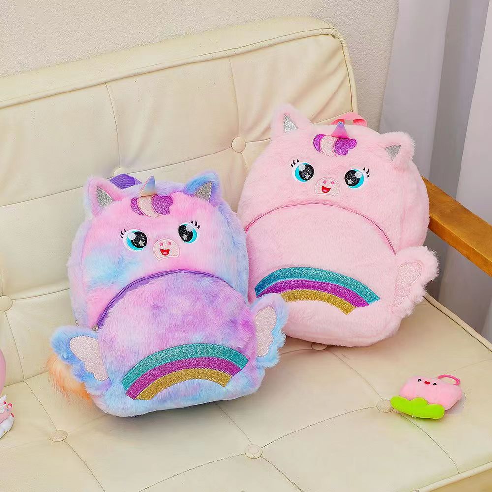 毛绒包；书包；儿童背包；毛绒背包；卡通背包；学生包；双肩背包详情4