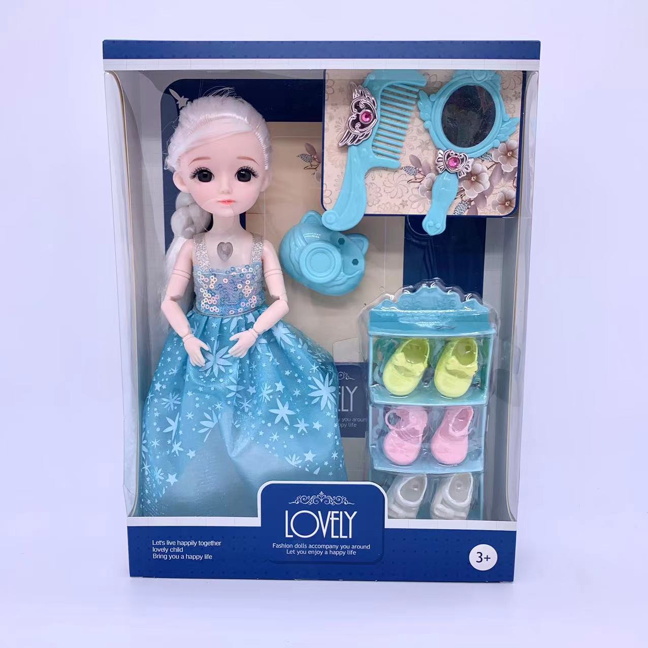 New foreign trade doll high-end princess toys play house wine set toys Girls love 12-inch multi-articular doll toy set Classic sports birthday gift set gift box set RD2404E thumbnail
