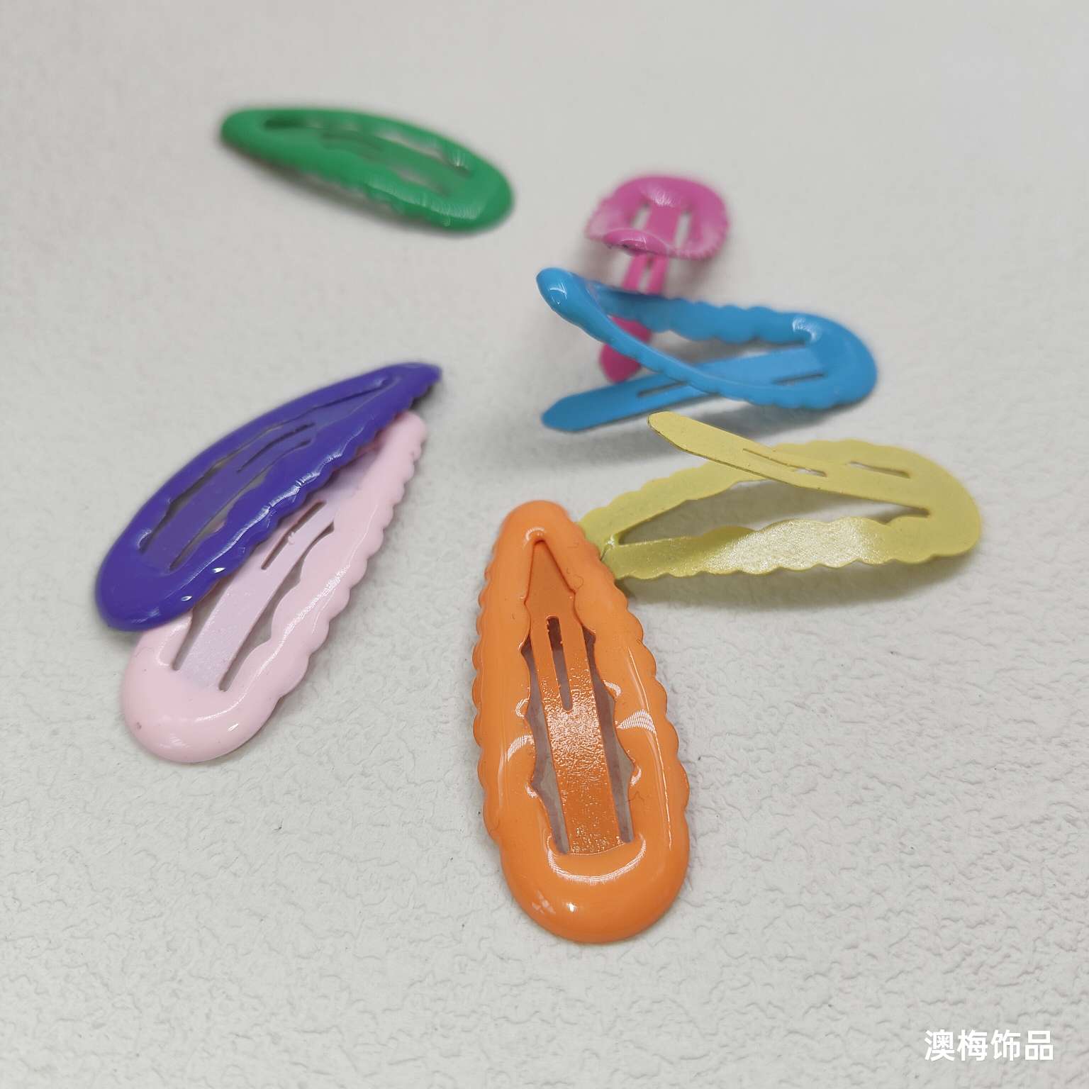 5 cm oil and water drop, lace BB clip, colorful children's hair accessory, hair clip, headwear, ladies' hair accessory Item Picture