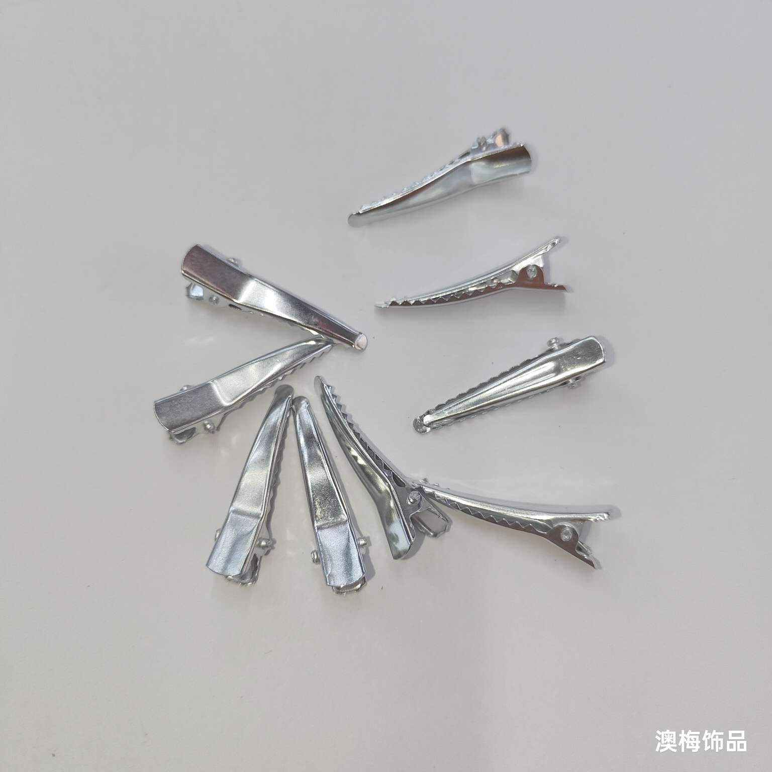 Pointed clips, water drop clips, BB clips, crocodile mouth hair clips, white bow hair clips, hair accessory materials, diy handcrafted hair clips Item Picture