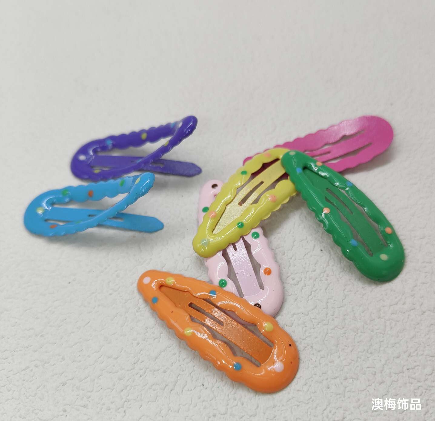 Candy-colored bangs clips headwear, side clips, forehead clips, colorful cute bb clips, dopamine hair accessories for women details Picture