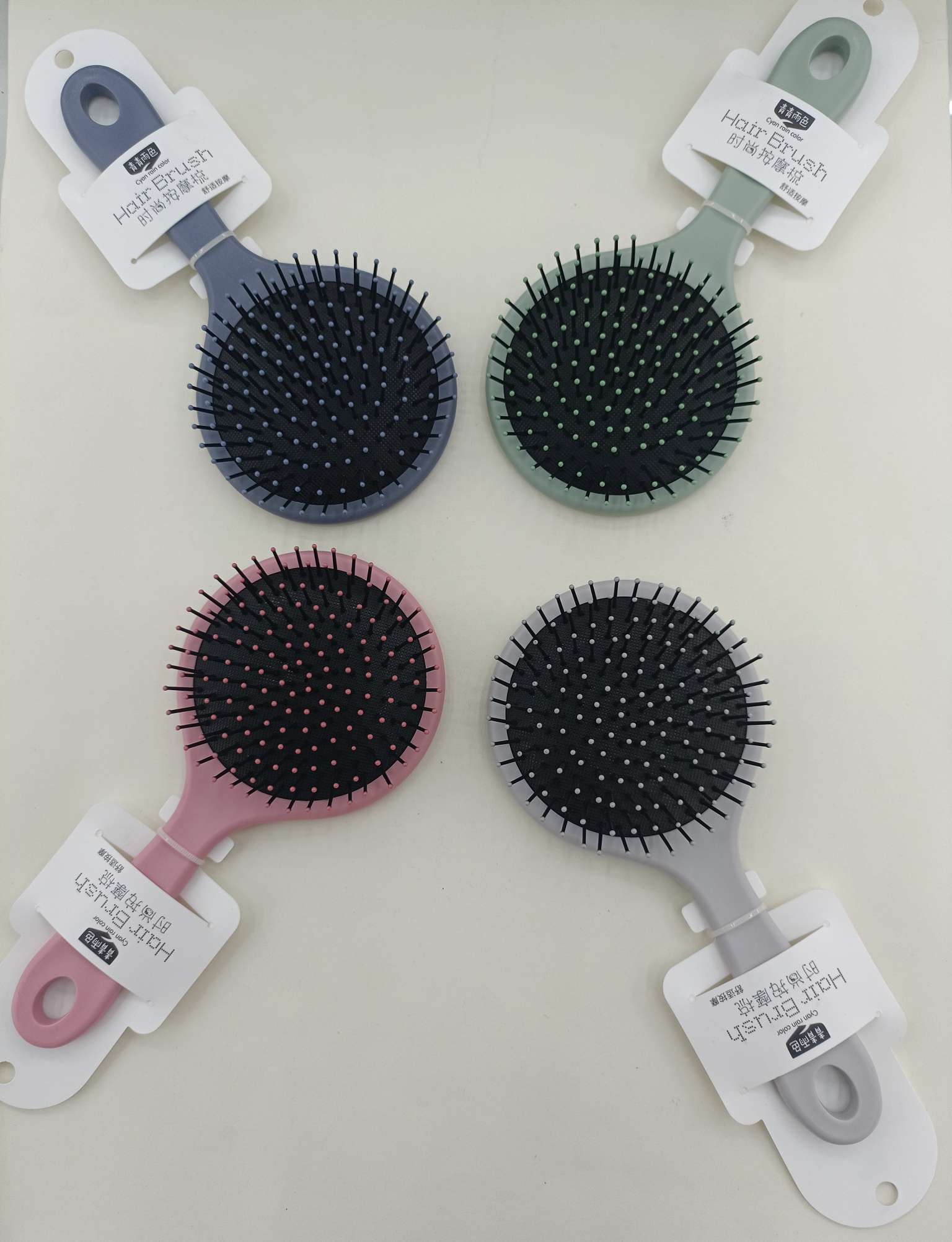 化妆镜，时尚按摩梳小镜子折叠产品图