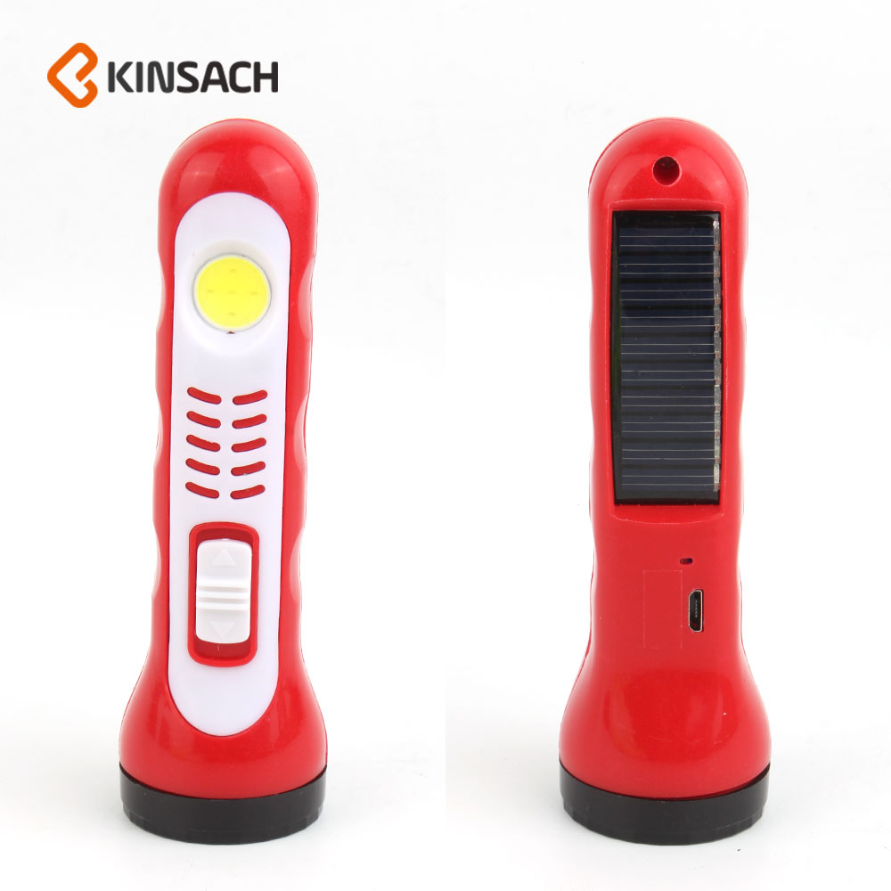 KINSACA星之源 太阳能/安卓Micro USB充电塑料 手电筒