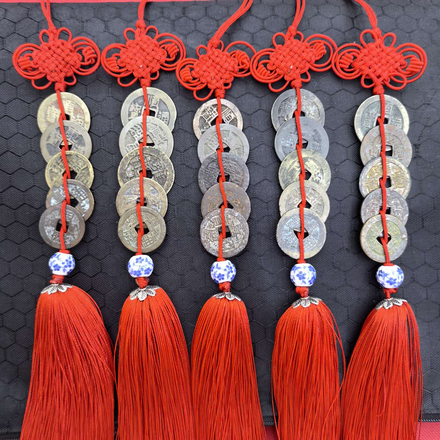 义乌市琳烺工艺品/清朝五帝钱古钱五帝钱挂件五帝串详情图5