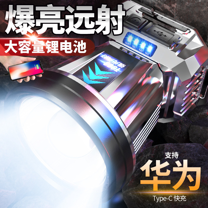 Outdoor long-lasting strong headlight, LED head-mounted searchlight, USB charging night fishing miner's lamp, household ultra-bright emergency light, head-mounted flashlight, outdoor night running fishing headlight details Picture