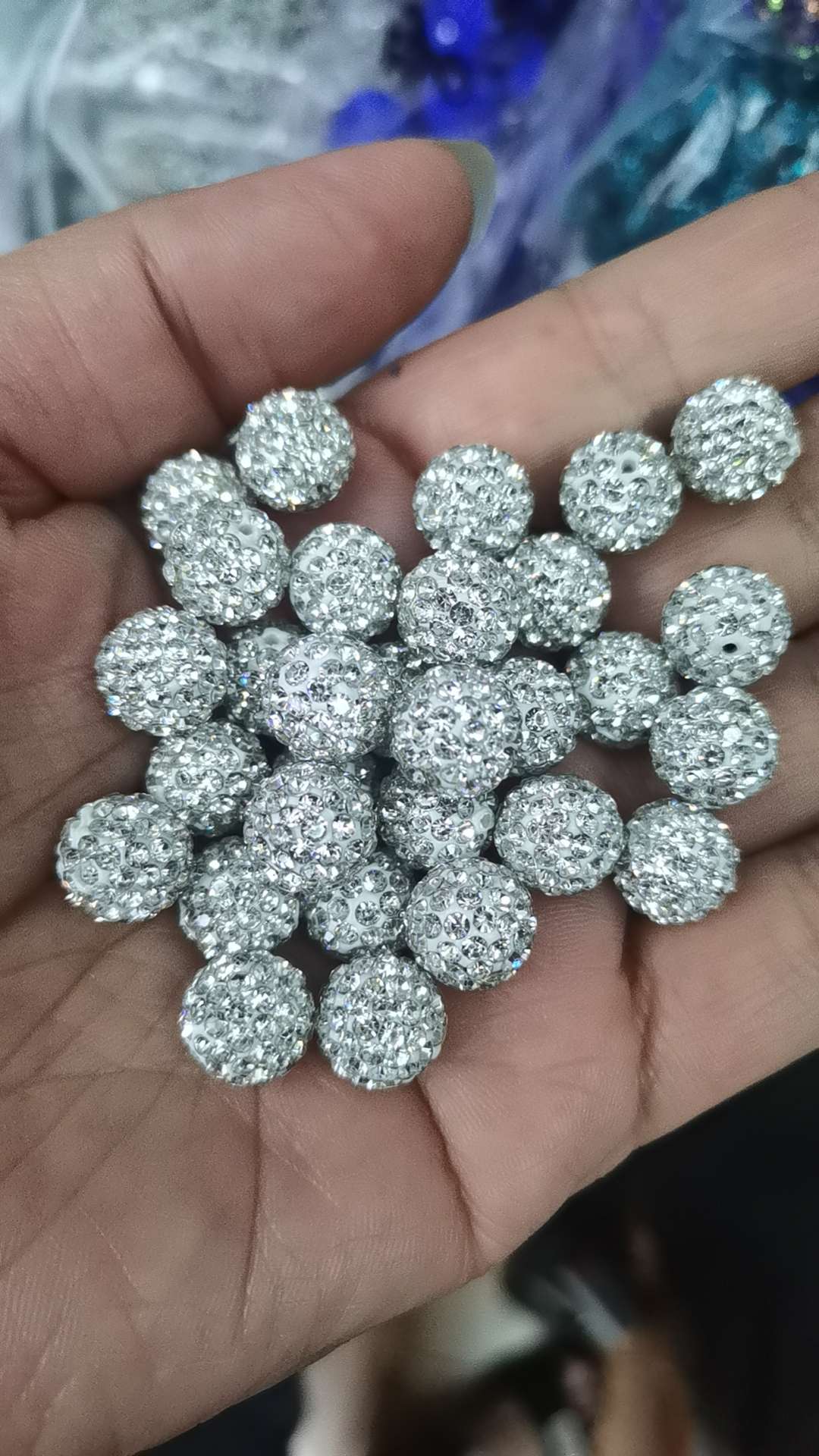 10N glass water diamond soft clay ball jewelry accessories