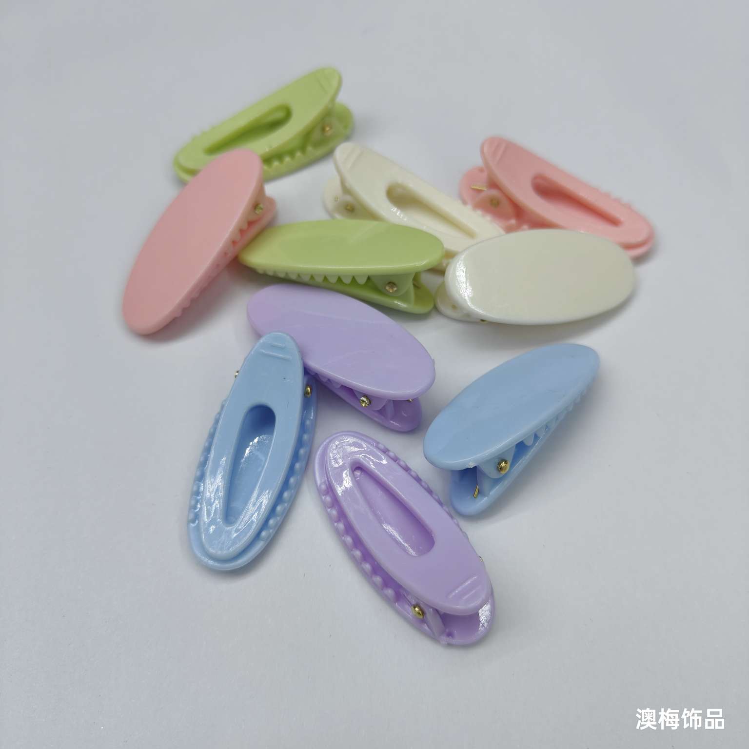 4 cm oval light hair clips, light hair clips, diy resin cream glue hair accessories, candy hair clips, factory direct sales