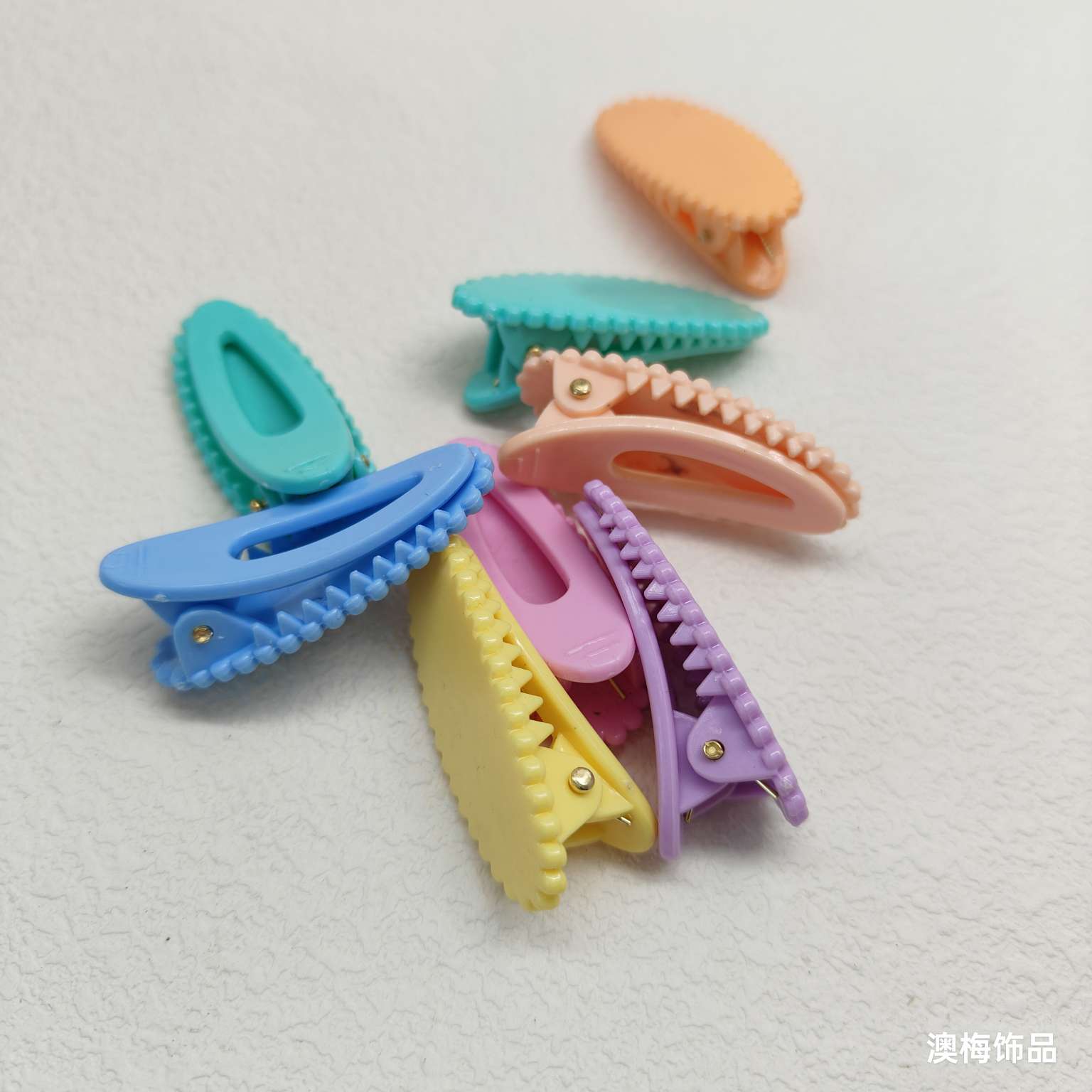 4 cm oval hair clips, solid color with lace, diy resin cream glue hair accessories, candy hair clips, factory direct sales
