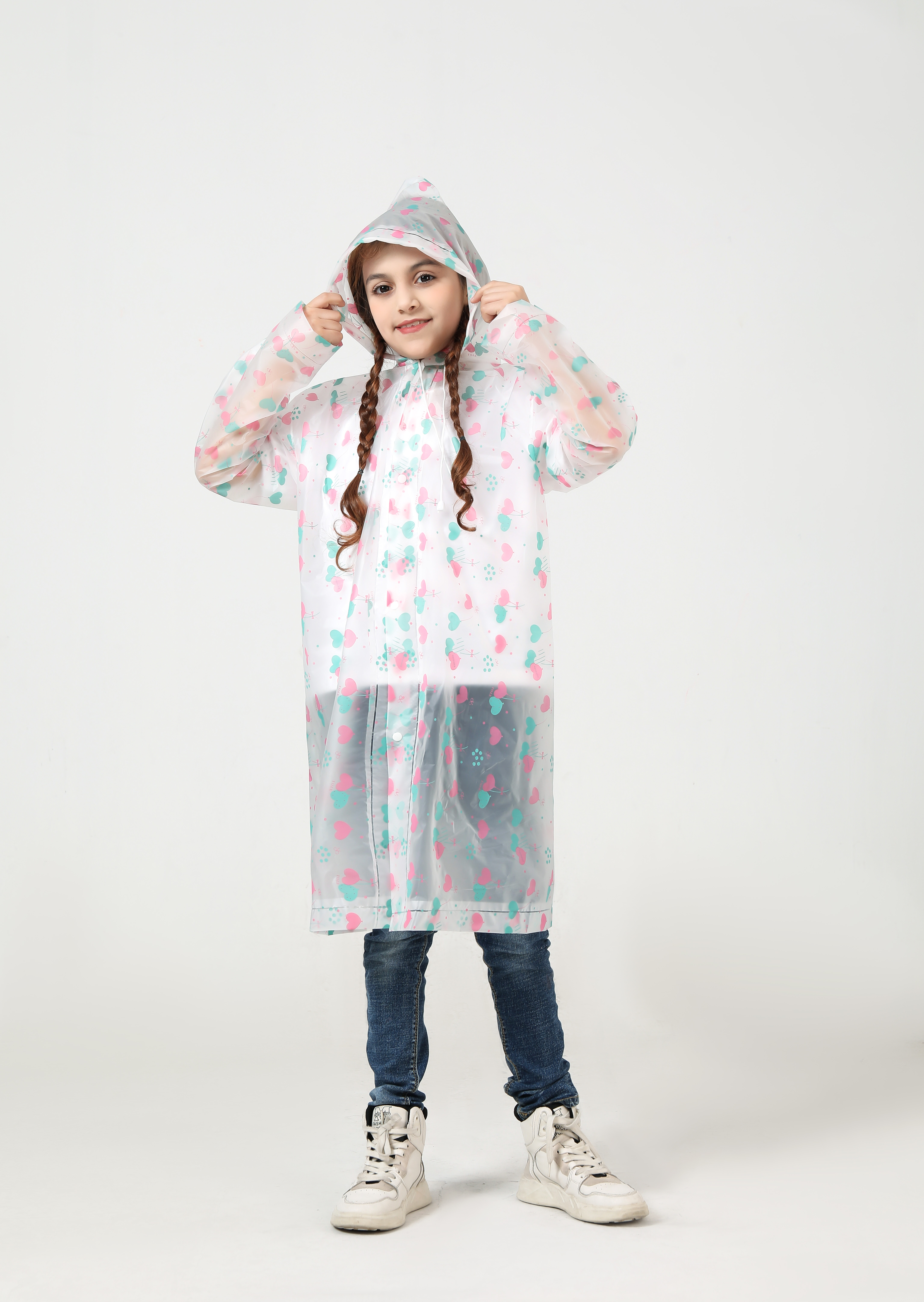 DX-0668 Kid's Raincoat EVA Children's Premium Raincoat, Children's cartoon Raincoat, Odorless and eco-friendly Raincoat Application Scenario