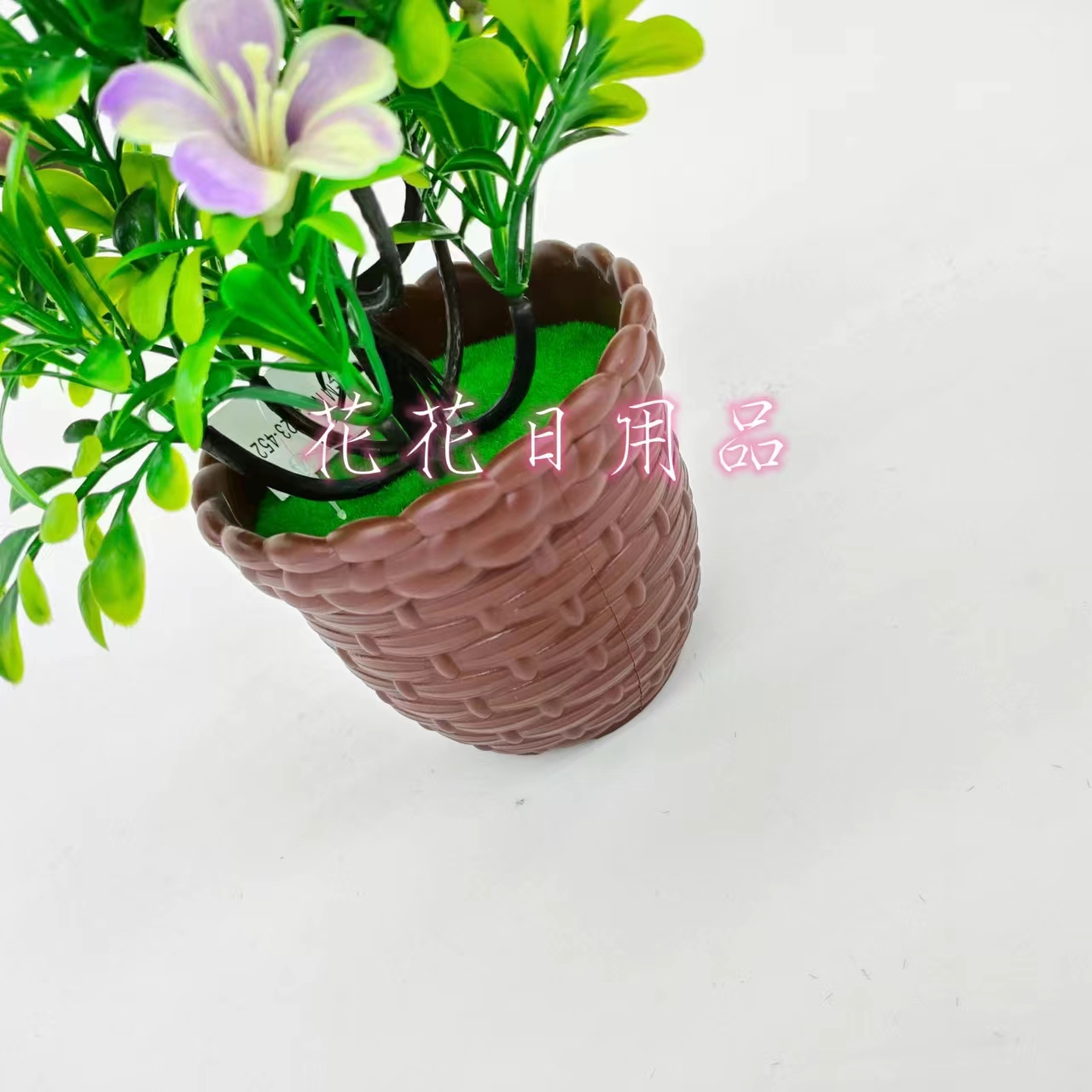 仿真花假花盆景塑料盆塑料喇叭花摆件装饰品详情7