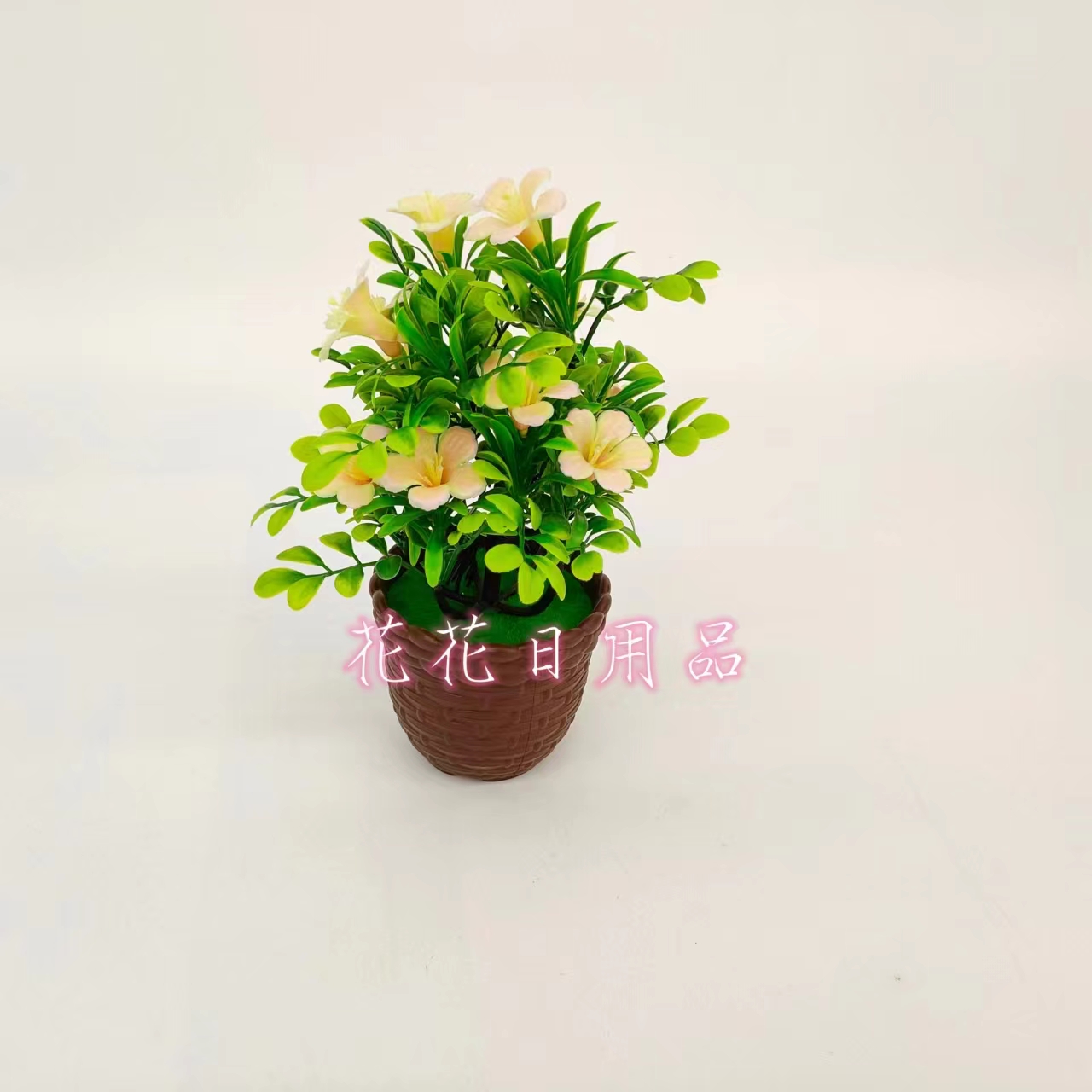 仿真花假花盆景塑料盆塑料喇叭花摆件装饰品详情5