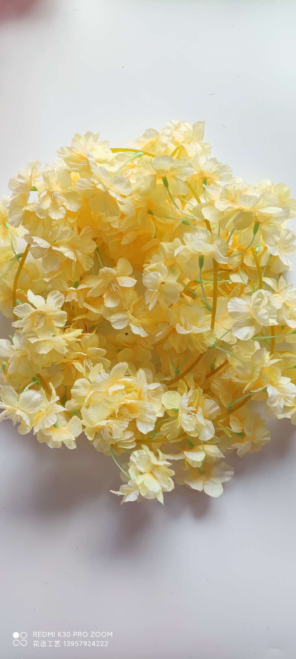 Supply cherry blossom vine artificial plant flower vines for wedding decoration, indoor home encryption, artificial cherry blossom vines detail image 10