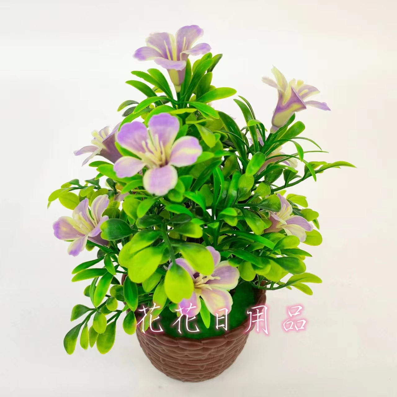仿真花假花盆景塑料盆塑料喇叭花摆件装饰品详情6