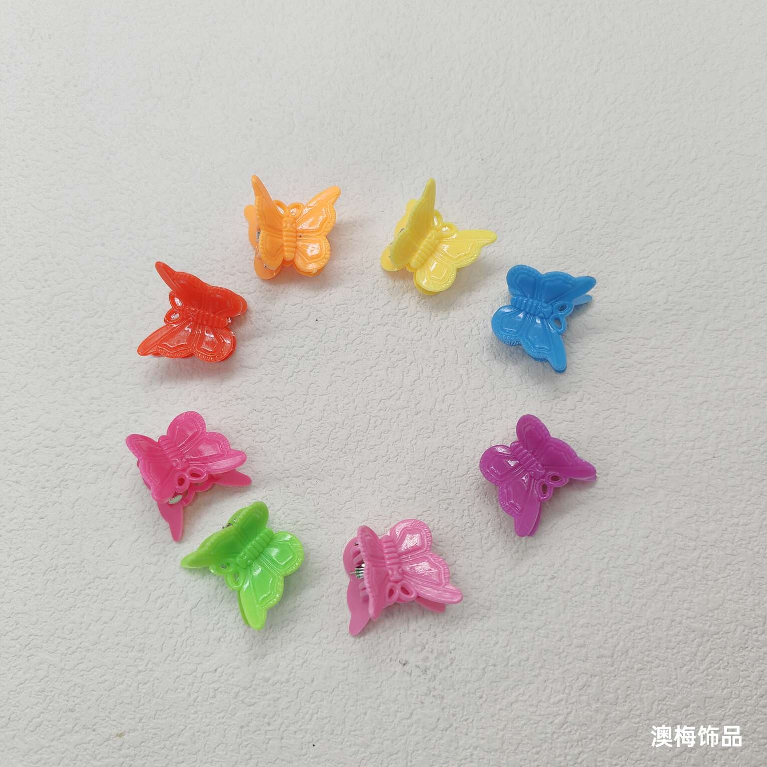 塑料蝴蝶小抓夹女头饰小发夹小巧精致小号刘海夹发饰头发卡子顶夹