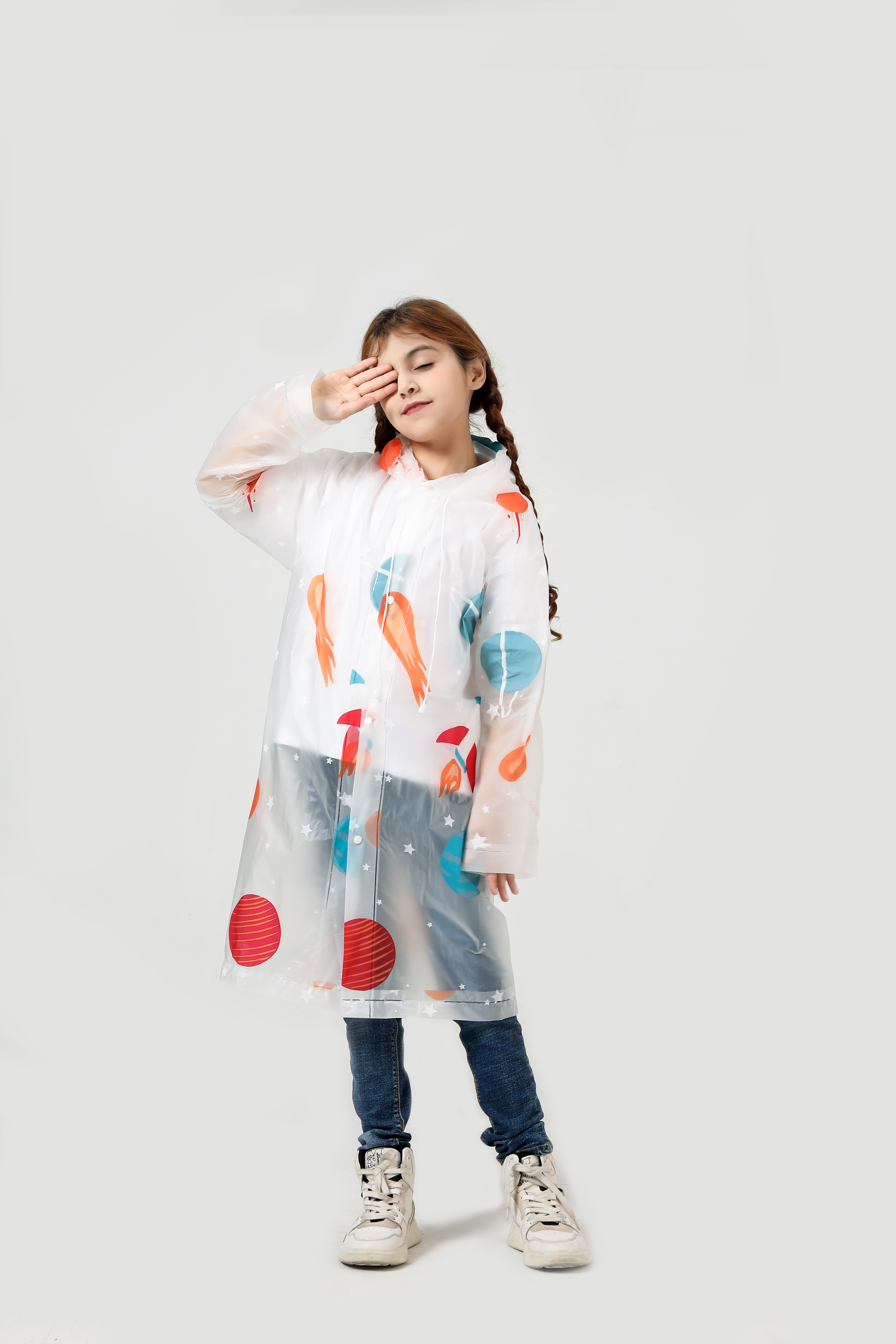 DX-0668 Kid's Raincoat EVA 儿童精品雨衣 儿童卡通雨衣 无味环保雨衣