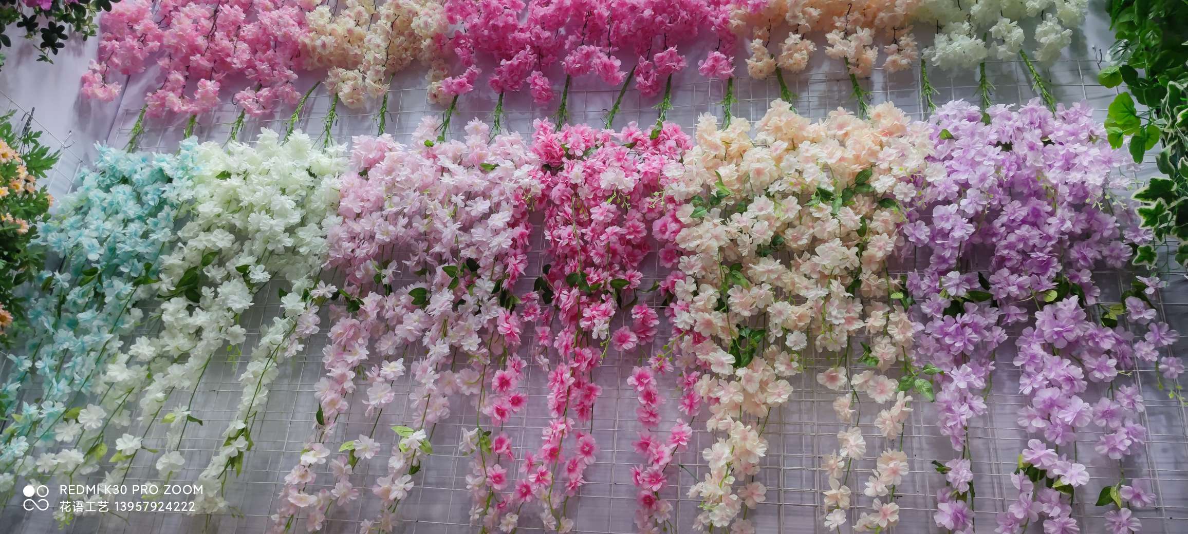 Artificial green plants, vines, green leaves, ceiling decoration, artificial flowers, vines, balconies, water pipes, plastic grape leaves detail image 13