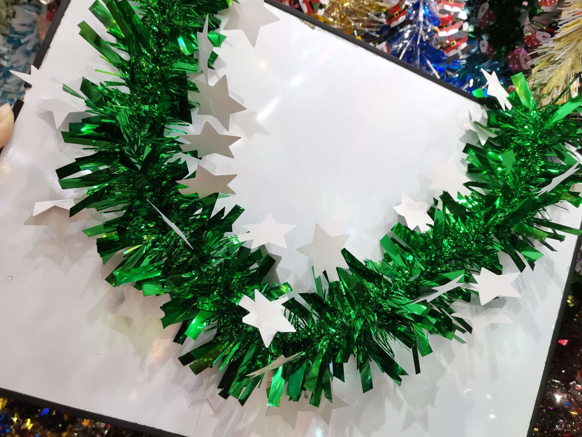 圣诞五星彩条茜草毛条生日派对节假日用品等