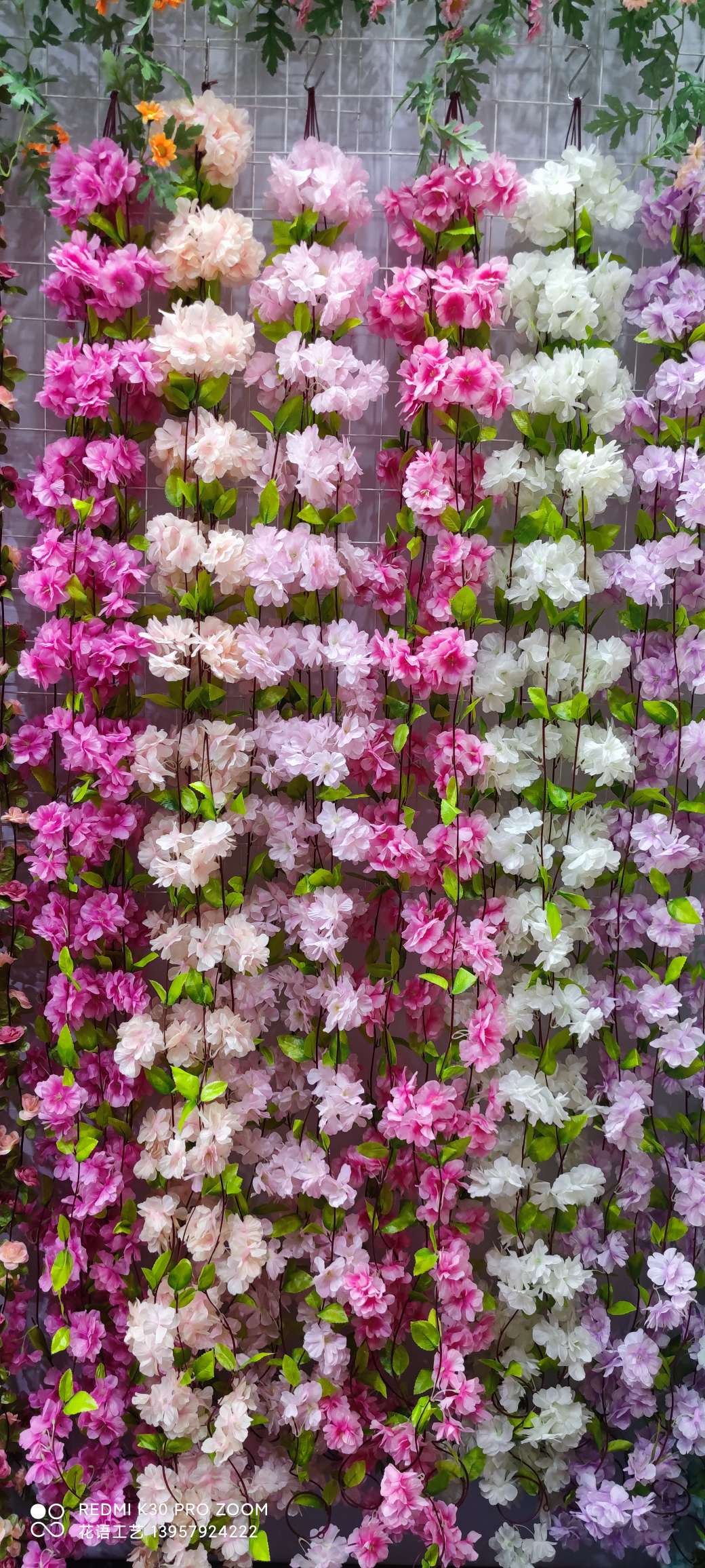 Artificial green plants, vines, green leaves, ceiling decoration, artificial flowers, vines, balconies, water pipes, plastic grape leaves detail image 9