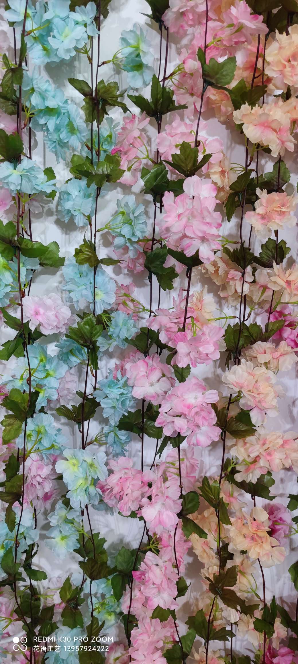 Artificial green plants, vines, green leaves, ceiling decoration, artificial flowers, vines, balconies, water pipes, plastic grape leaves detail image 6