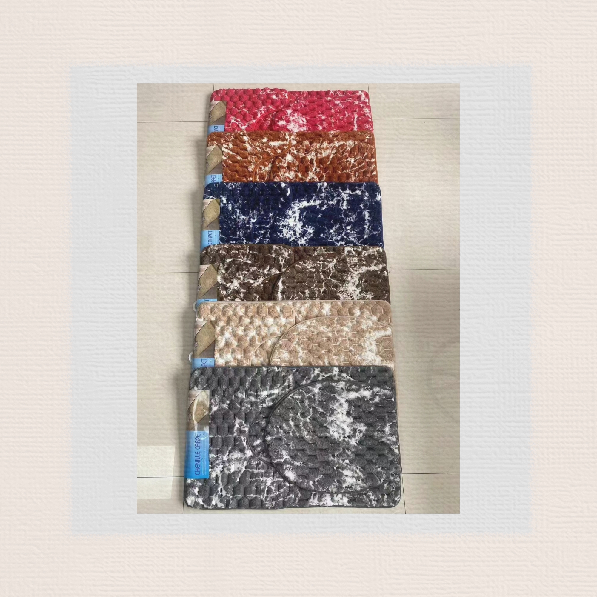Tie-dyed golden turtle velvet three-dimensional floor MATS, carpets, anti-slip MATS, foot MATS, door MATS, living room carpets, bathroom MATS, and balcony carpets are available in multiple colors. The product quality is good, and the size is 50*80cm series Specification drawing