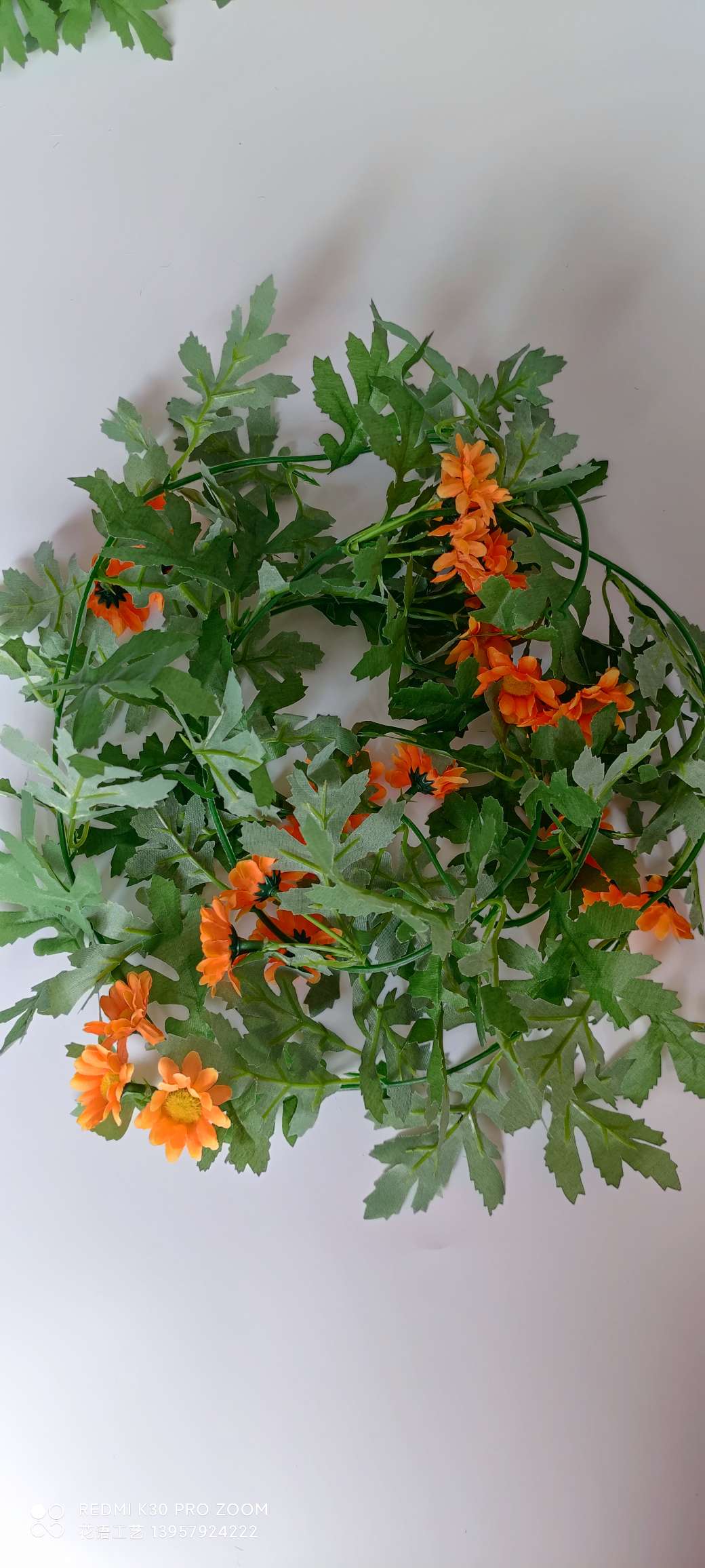 Artificial climbing plants: grape leaves, ivy, flower vines, green vines, green decorative green plants, vines, ivy detail image 14