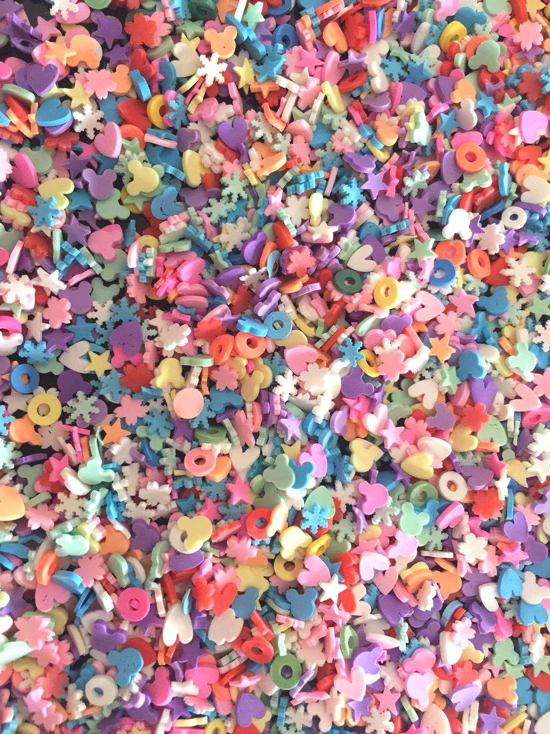 5MM soft clay plum blossom slices, DIY handcrafted accessories, jewelry accessories, early childhood education handcrafted accessories, handicraft decorative accessories, 500g packaging detail image 5