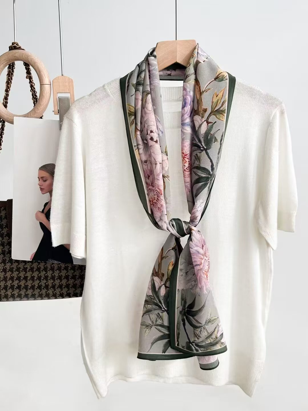 Silk Silk Scarf Silk Crepe De Chine Scarf Long Scarf Fashion Everything Temperament Silk Scarf Cape Streamer Item Picture