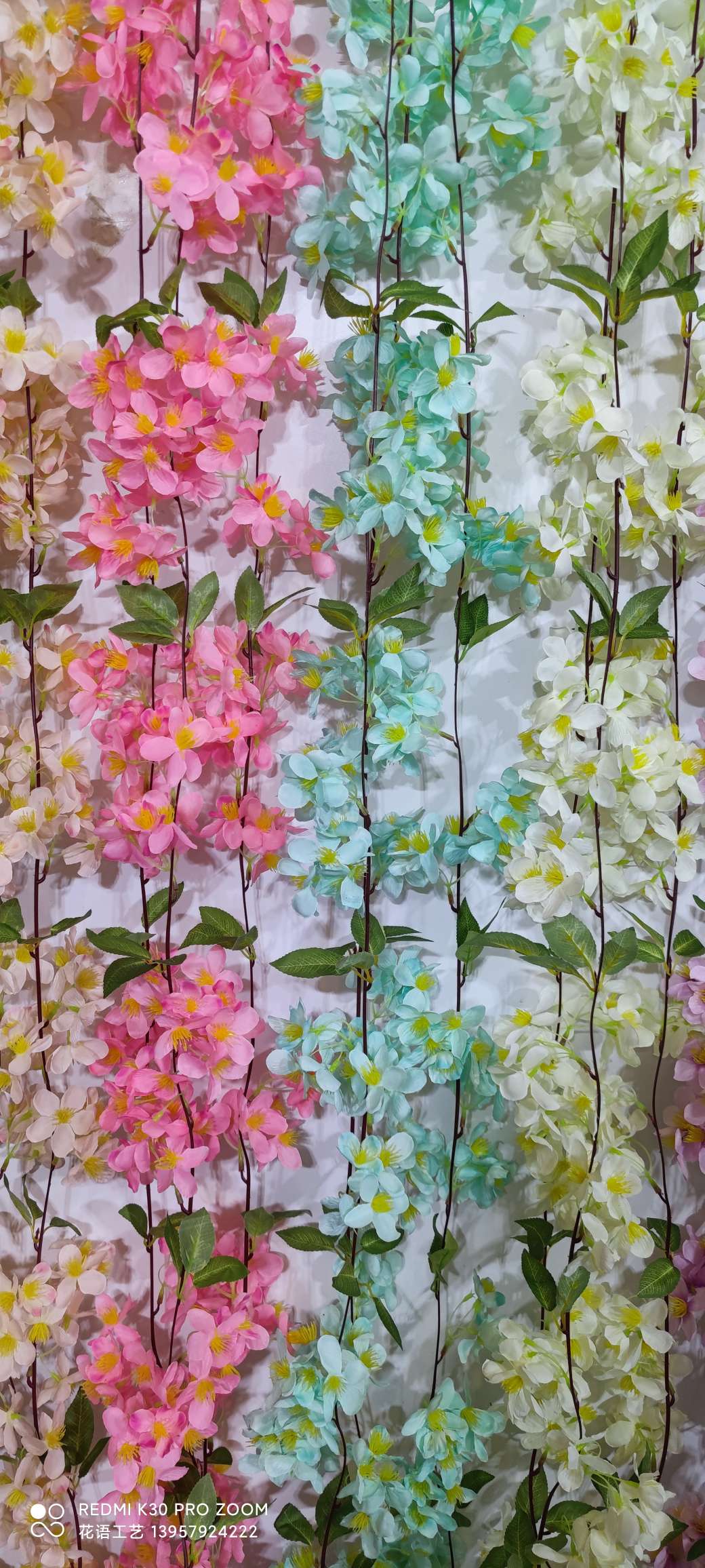 Artificial green plants, vines, green leaves, ceiling decoration, artificial flowers, vines, balconies, water pipes, plastic grape leaves detail image 5