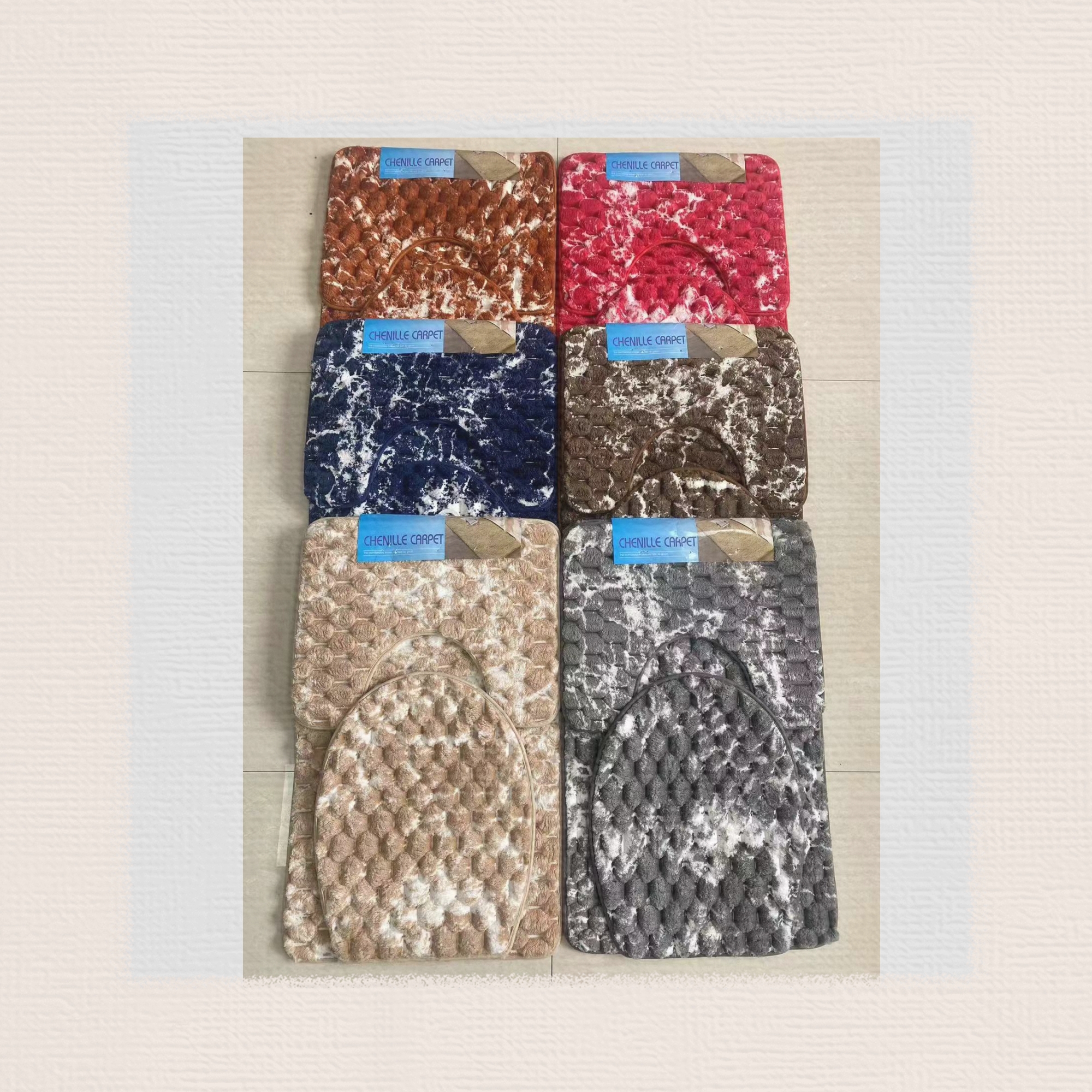 Tie-dyed golden turtle velvet three-dimensional floor MATS, carpets, anti-slip MATS, foot MATS, door MATS, living room carpets, bathroom MATS, and balcony carpets are available in multiple colors. The product quality is good, and the size is 50*80cm series details Picture