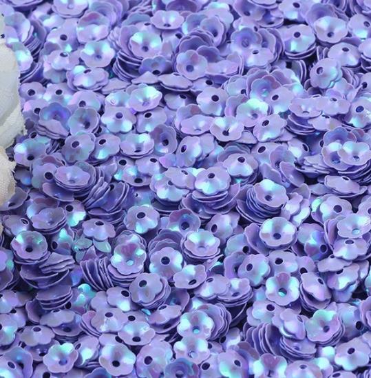 10MM五叶花凹亮片花朵，饰品配件，服装配件，DIY手工制作配件，工艺品配件500包装详情图7