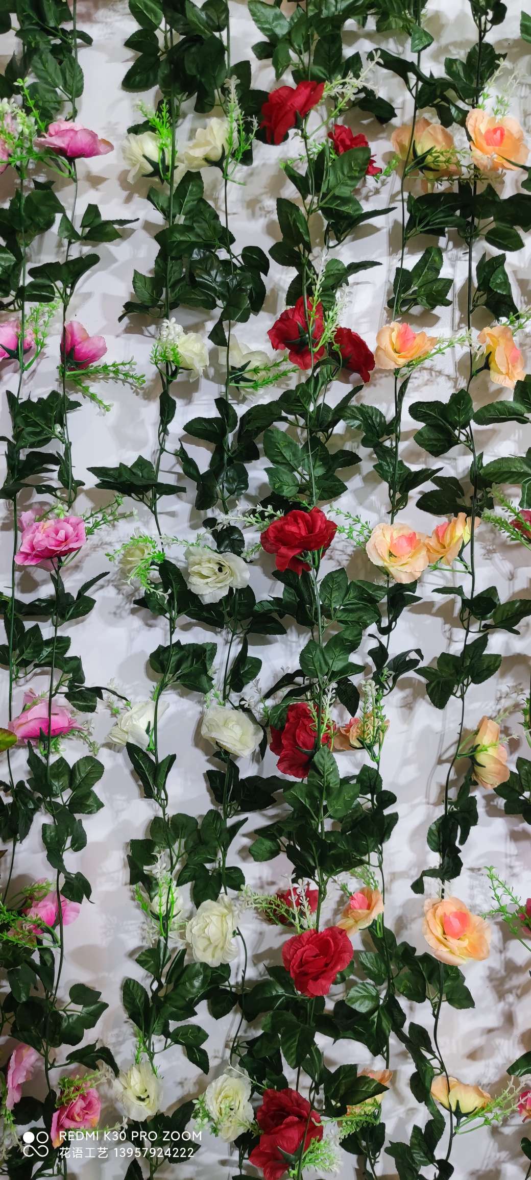 Artificial green plants, vines, green leaves, ceiling decoration, artificial flowers, vines, balconies, water pipes, plastic grape leaves detail image 4