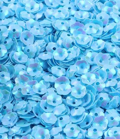 10MM五叶花凹亮片花朵，饰品配件，服装配件，DIY手工制作配件，工艺品配件500包装详情图6