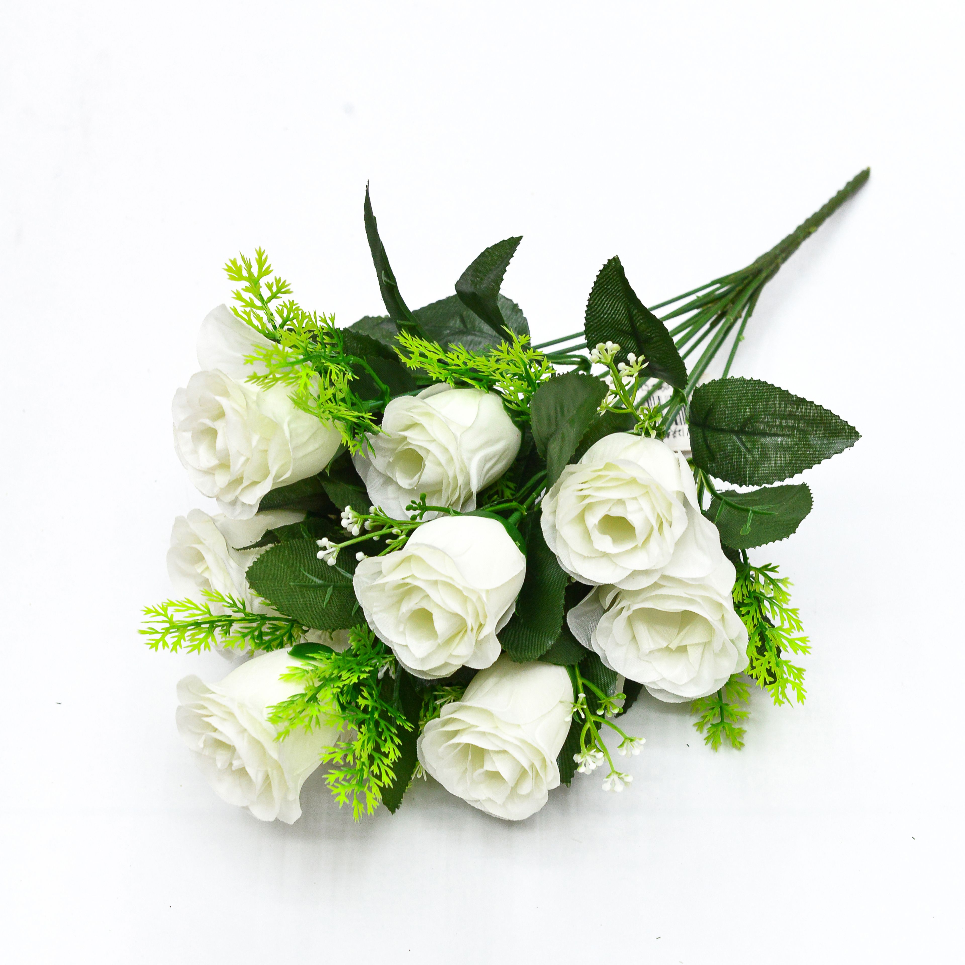 12头ins假花玫瑰花蕾仿真花束摆件插花高颜值diy礼物客厅装饰会议布置厂家热销005