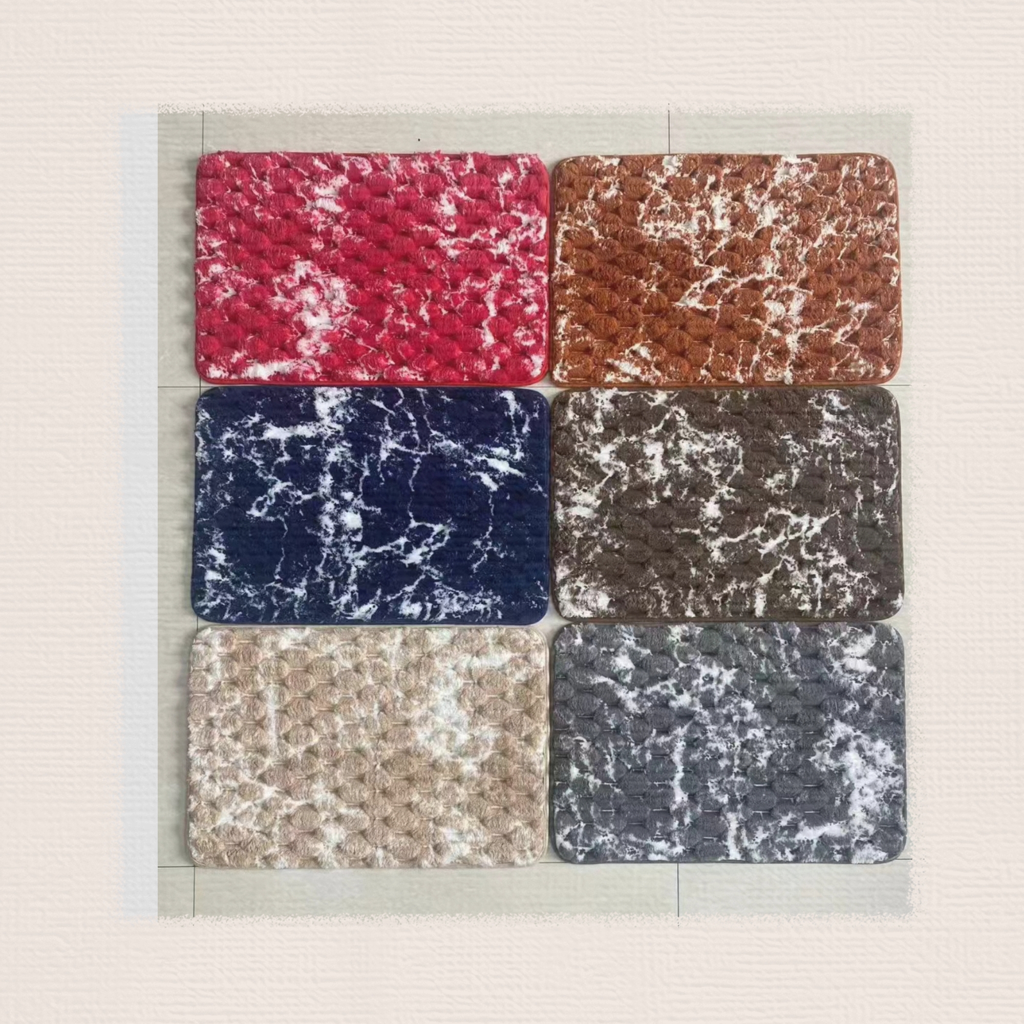 Tie-dyed golden turtle velvet three-dimensional floor mat, carpet, anti-slip mat, floor mat, door mat, living room blanket, bathroom mat, balcony mat, available in multiple colors, with good product quality. Size: 40*60cm bathroom floor mat details Picture
