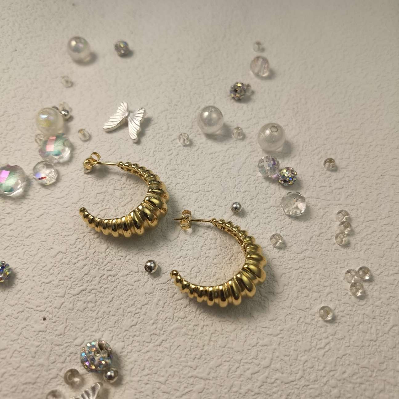 新款热销钛钢耳环跨境爆款保色耳环耳钉耳饰细节图