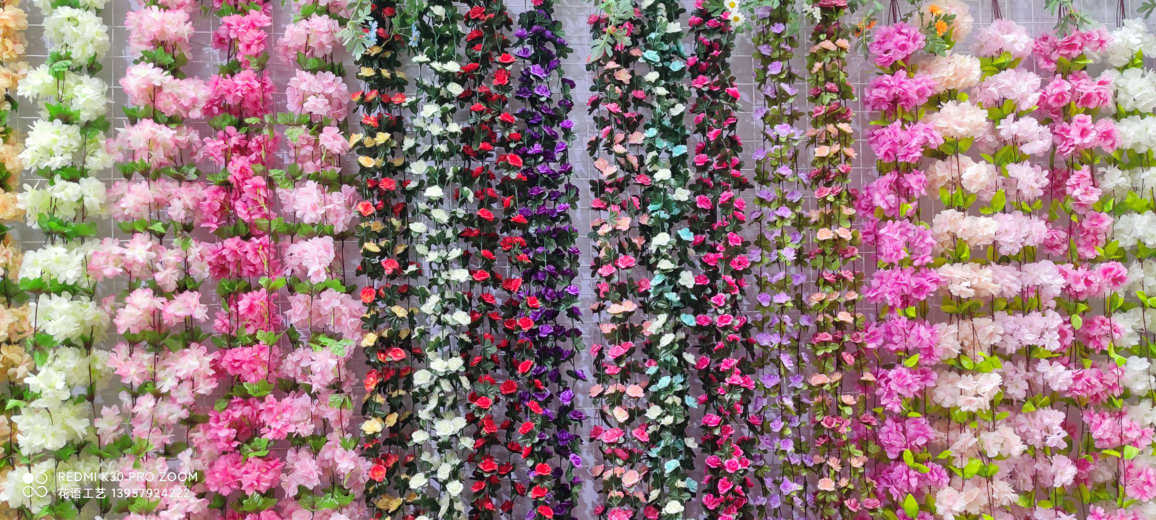 Artificial green plants, vines, green leaves, ceiling decoration, artificial flowers, vines, balconies, water pipes, plastic grape leaves detail image 12