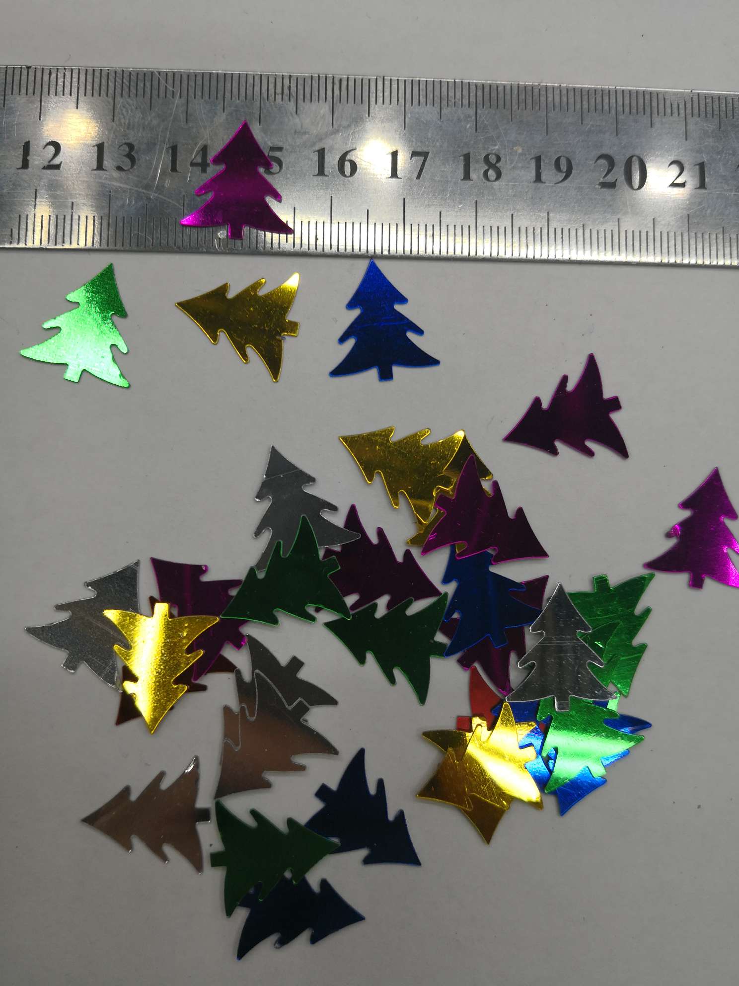 12*22树叶银底深色款亮片，饰品配件，DIY手工亮片，工艺品配件，500包装详情图4