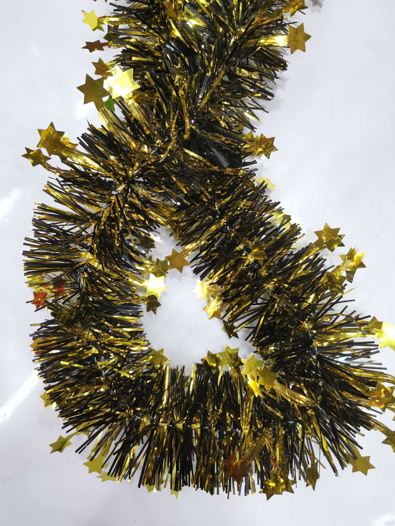 金加黑小星星毛条彩条圣诞装饰生日派对喜庆节假日用品等