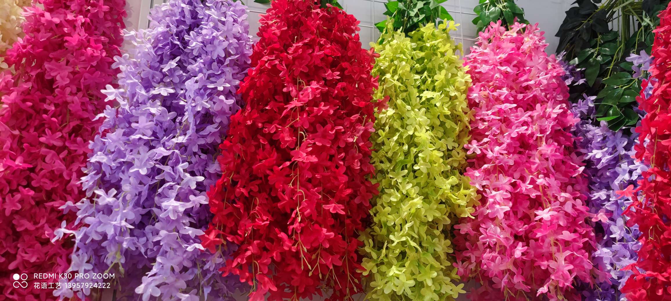 Artificial green plants, vines, green leaves, ceiling decoration, artificial flowers, vines, balconies, water pipes, plastic grape leaves detail image 16