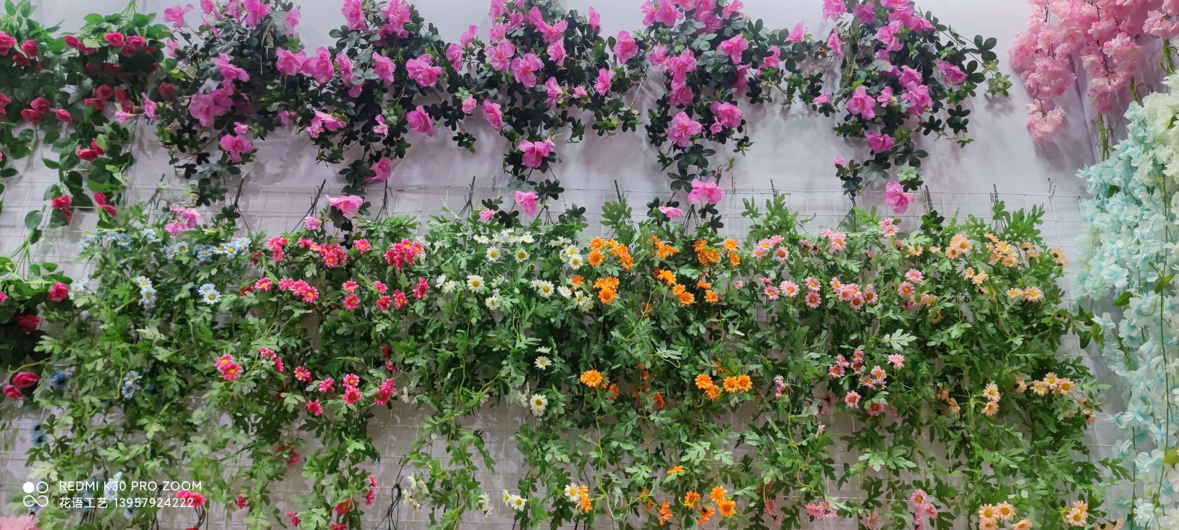Artificial green plants, vines, green leaves, ceiling decoration, artificial flowers, vines, balconies, water pipes, plastic grape leaves detail image 14