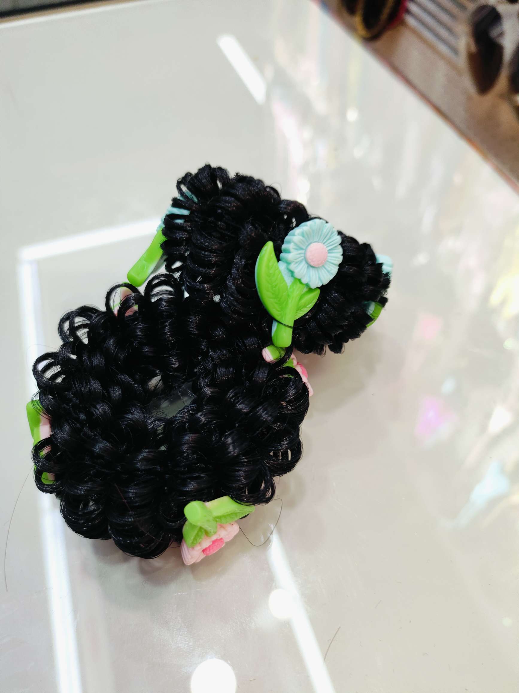 Children's hair accessories, hair bands, Tang suits, dance photography, flower bud, bun hair accessories