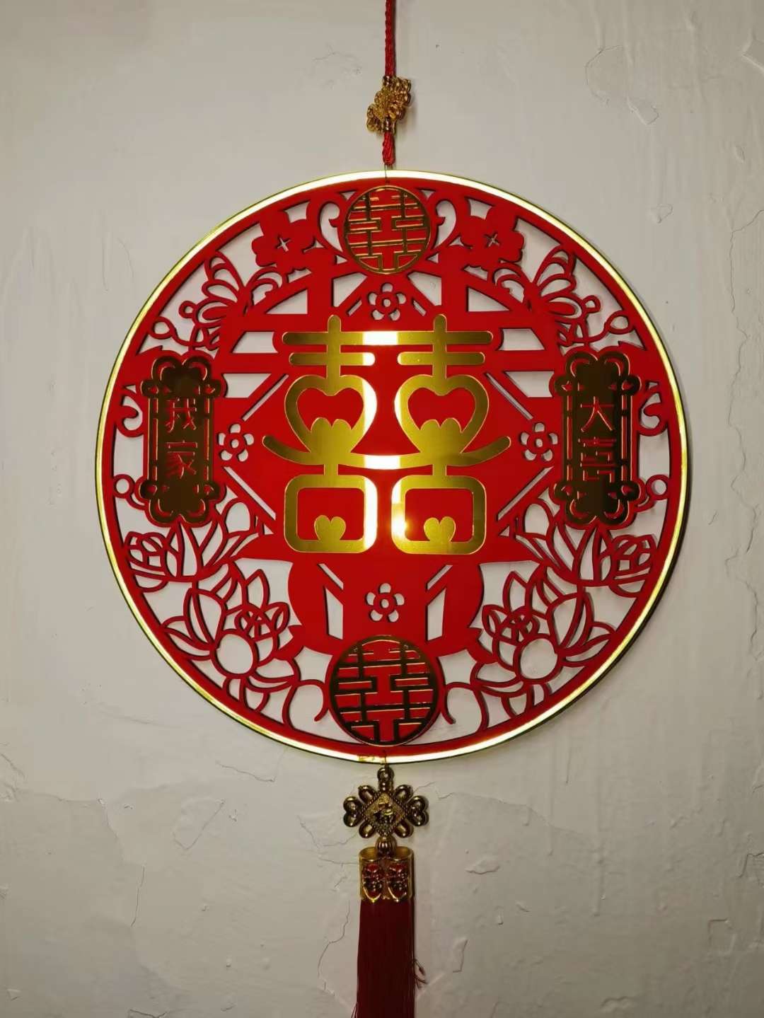 春节福字贴对联套装 中国结挂件办公室文化装饰品 对联喜字贴增添节日气氛详情图2