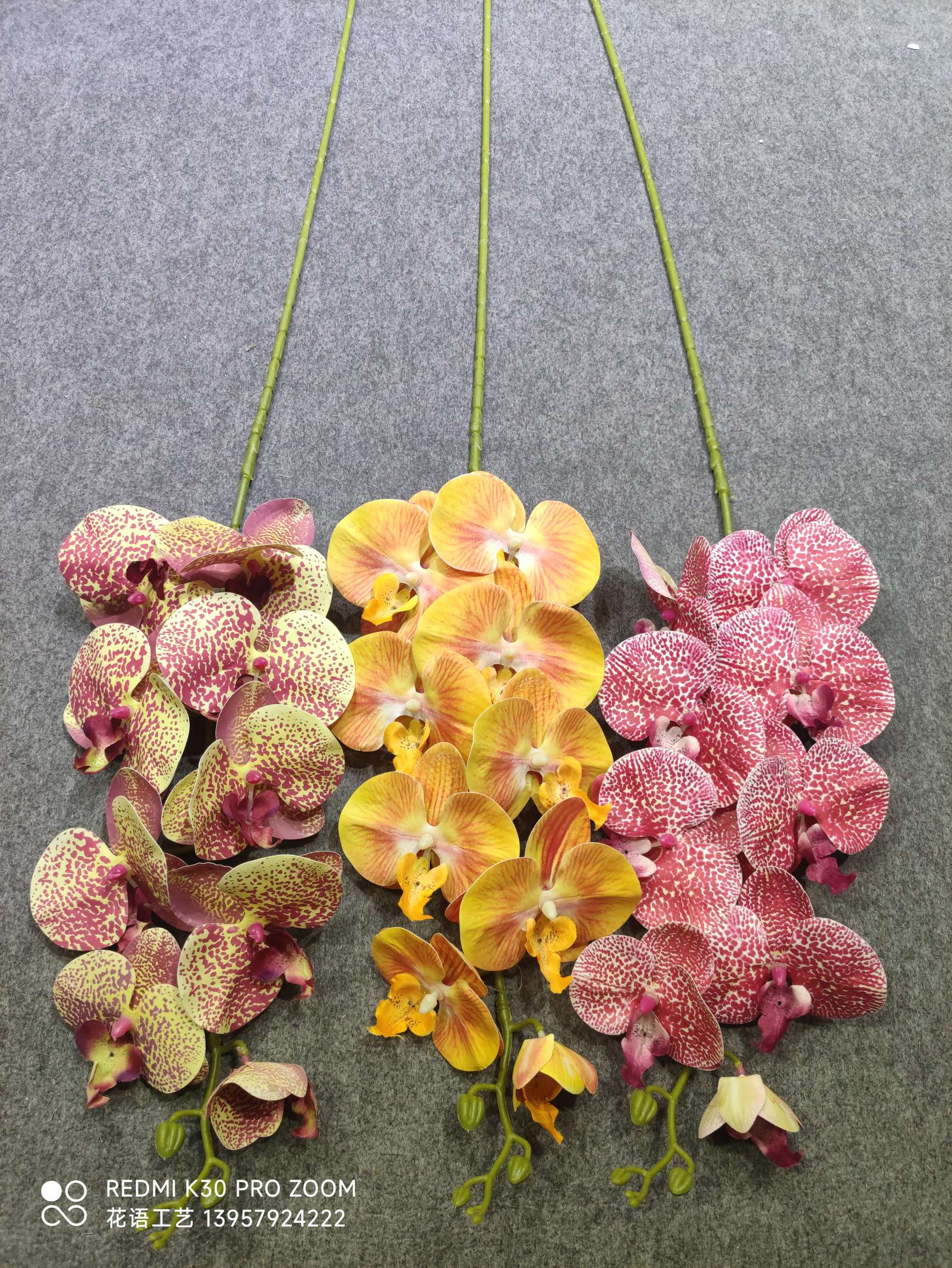 3D Printing Phalaenopsis Simulation Flower Home Decoration Wedding Hall Decoration Fake Flower People Fake Flower Silk Flower Wholesale details Picture